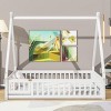 Platform Bed Frame Modern with Guardrails and Tent Design for Bedroom, 61.7" Width - 3irtyhousy - 3 of 4