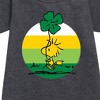 Girls' - Peanuts - Woodstock Shamrock Graphic Short Sleeve Fleece Dress - 2 of 4