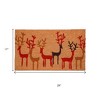 HomeRoots 17" X 29" Brown Red And Black Christmas Deer Outdoor Coir Door Mat - 3 of 4