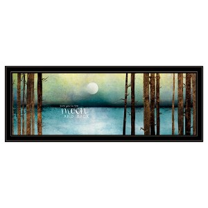 "Love You to the Moon and Back" by Marla Rae, Ready to Hang Framed Print, Black Frame - 1 of 4
