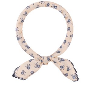 INSPIRE CHIC Women's Floral Printed 100% Cotton Lace Trim Square Scarves 1Pc - 1 of 4