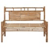 vidaXL Garden Bench Grey, Bamboo Bamboo, Polyester 47.2 in Durable - 3 of 4