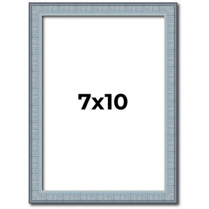 PosterPalooza | Photo Size Textured Blue Picture Frame - UV Acrylic, Foam Board Backing, Hanging Hardware - 1 of 4