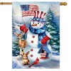 Briarwood Lane Winter House Flag 40x28 For Outdoor American Snowman For Winter House Flag - 2 of 4