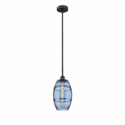 Vaz - 1 Light Stem Hung Mini Pendant In Industrial Style-9.38 Inches Tall and 8 Inches Wide