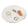 Unique Bargains Ceramic Decorative Jewelry Tray White 2 Packs - 4 of 4