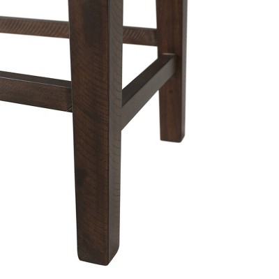 Rustic Gray Counter Height Dining Set with 4 Upholstered Chairs