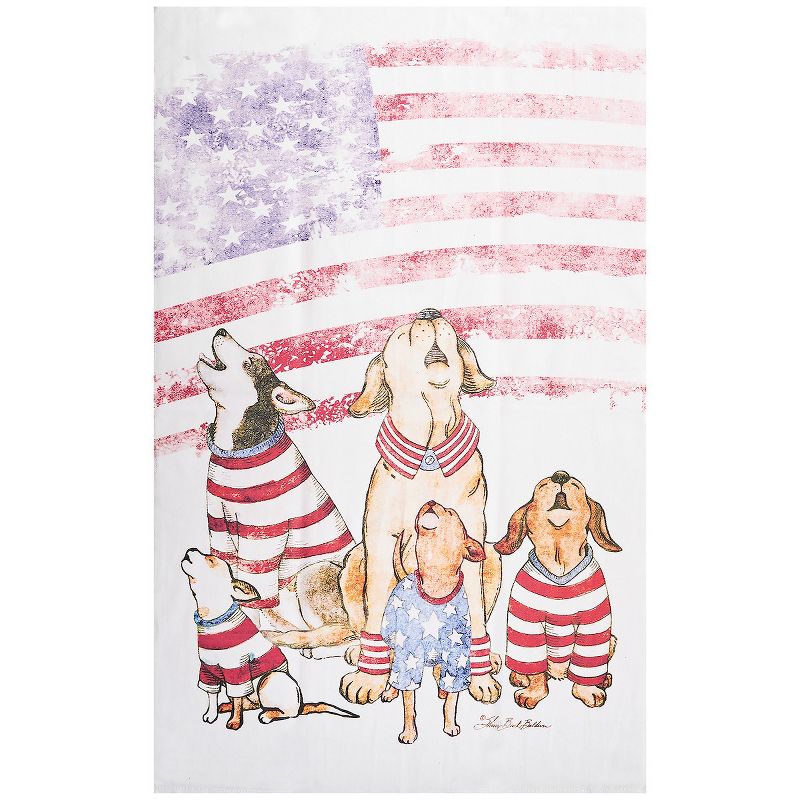C&F Home Howlers For Freedom Cotton July Fourth Printed Flour Sack Kitchen Towel, 1 of 6