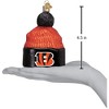 Old World Christmas Blown Glass Ornament for Christmas Tree, Cincinnati Bengals Beanie - 3 of 3