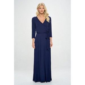WEST K Women's Grace Faux-Wrap Maxi Dress with Tie Waist - 1 of 3