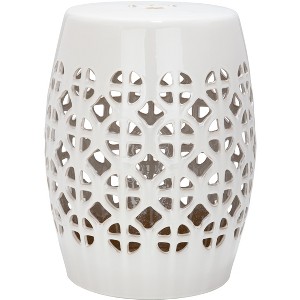 Circle Lattice Garden Stool - Indoor/Outdoor - ACS4508 - Safavieh - 1 of 3