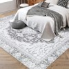 Washable Area Rug Thin Vintage Print Rug, Foldable Indoor Carpet for Living Room, Bedroom - 2 of 4