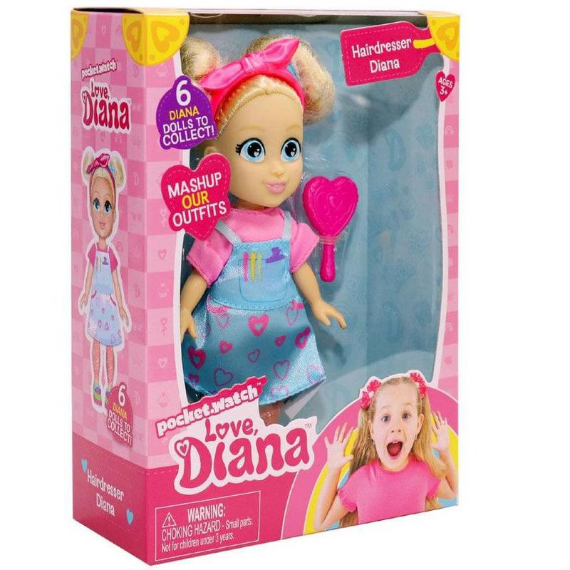 Pocket Watch Love Diana 6 Inch Fashion Doll | Hairdresser Diana, 2 of 4