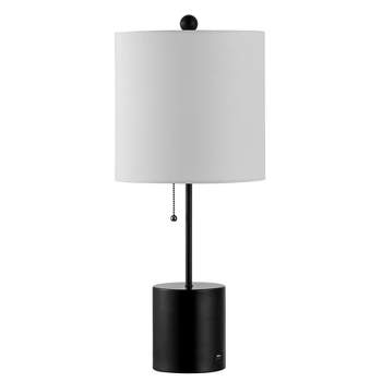 Dalra Table Lamp with USB Port - Black - Safavieh.