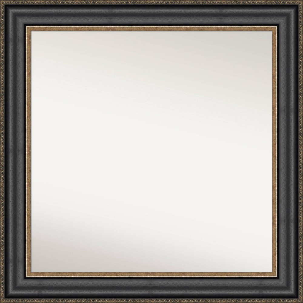 Photos - Wall Mirror 32" x 32" Non-Beveled Thomas Black Bronze  - Amanti Art: Square, Polystyrene Frame, Wall Mount
