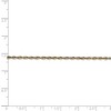 Black Bow Jewelry 2mm, 14k Yellow Gold Light Diamond Cut Rope Chain Anklet or Bracelet - 4 of 4