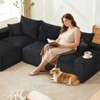 110'Modular Sectional Couches for Living Room, Boneless Sofa with Deep Seat, L Shaped Cloud Couch with Chaise,Plush Linen Fabric, No Assembly Required - 3 of 4