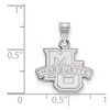 Black Bow Jewelry 14k White Gold Marquette Golden Eagles NCAA Small Pendant - 2 of 3