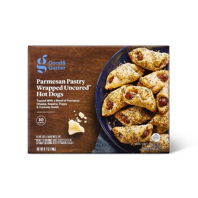 Frozen Parmesan Pastry Wrapped Mini Uncured Beef Hot Dogs - 8.7oz/10ct - Good & Gather™