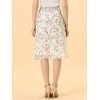 Allegra K Women's Floral Print Smocked Elastic Waist Midi Flowy Tiered Ruffle Skirt - 4 of 4