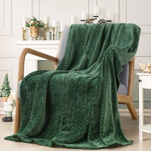 Aoibox Fleece Throw Blanket, Super Soft Flannel Cozy Blanket for Adults, Washable Lightweight Blanket for Sofa Bed, Warm Plush Blanket for All Season - 1 of 4