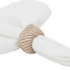 Saro Lifestyle Rustic Napkin Rings With Woven Rattan Design - 3 of 4