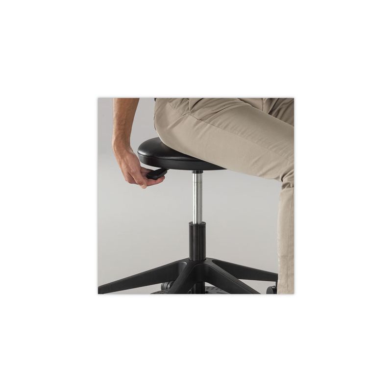 Safco Lab Stool, Backless, Supports Up to 250 lb, 19.25" to 24.25" Seat Height, Black, 2 of 6