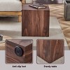 Coolbibla Modern Square Cube Solid Wood MDF Coffee Table,Wood Corner End Table for Living Room,Bedroom,Luxury Coffee Side Table - 3 of 4
