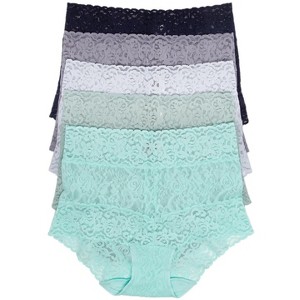 Felina | Signature Stretchy Lace Hi-Waisted Boyleg Panty 5-Pack - 1 of 1