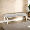 TiramisuBest Button Tufted Bed Bench - Upholstered with Arms & Solid Wood Legs, Black - 2 of 4