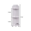 VECELO 3-Tier Corner Shelf Stand, Small Storage Organizer for Narrow Space, Toilet Paper Stand for Bathroom, White - 3 of 4