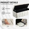 NicBex Storage Ottoman Bench with Safety Hinge, Padded Footstool with Storage for Living Room, Bedroom & Entryway - 4 of 4
