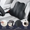Coverado Softable Leather Lumbar Support Pillow for Office Chair, Cars, Sofa with Detachable Memory Foam Back Support Pillow - 2 of 4