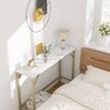 Coolmee Narrow Console Table, Golden Sofa Table with Outlets, Behind Couch Table for Living Room, Hallway Table for Entryway - 2 of 4