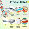 FURNIinspire Outdoor Portable Chair Lightweight with Adjustable Back and Storage Pockets for Outdoor Fun, Rainbow Stripes, 24.8"*25.6"*32.28" - 2 of 4