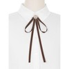 INSPIRE CHIC Women's Wedding Party Satin Brooch Pin Bow Tie with Pearl - 4 of 4