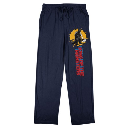 Godzilla King Of Monsters Men s Navy Sleep Pajama Pants Medium