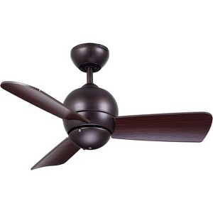 Noble Comfort 30" Ceiling Fan, Dark Bronze with 4-Speed Wall Control - 1 of 4