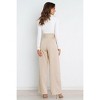 Coolmee Women's High Waisted Business Casual Trousers with Removable Belt  Wide Leg Dress Pants - 4 of 4