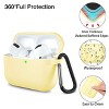 BONGEEK AirPods Pro Case Cover,Soft Silicone Protective Cases Cover Skin for Apple AirPod Pro 2 Charging Case Keychain Front LED Visible,Cream Yellow - 4 of 4