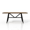 71" Bernst Mid-Century Modern Rectangle Dining Table Antique Oak/Black - miBasics: Trestle Base, Seats 6, Wood Veneer - 4 of 4