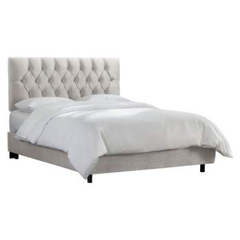 Skyline Furniture Edwardian Tufted Bed Velvet