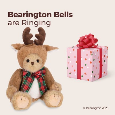 Bearington Jingles the Christmas Teddy Bear, 10-Inch Stuffed Animal Toy, Cuddly Teddy Bear for Toddlers and Kids Aged 3-14