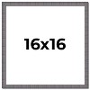 PosterPalooza | Square Textured Grey Picture Frame - UV Acrylic, Foam Board Backing, Hanging Hardware - 2 of 4
