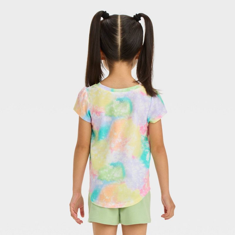 Toddler Girls' Rainbow Tie-Dye Short Sleeve T-Shirt - Cat & Jack™, 3 of 5