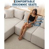 107" L Shaped Convertible Sectional Sofa, Upholstered Modular Sofa with Deep Seat, No Assembly Required Sleeper Sofa for Living Room - 4 of 4