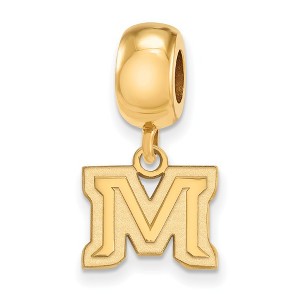 Black Bow Jewelry 14k Yellow Gold Plated Sterling Silver Montana State Bobcats NCAA Bead Charm - 1 of 3