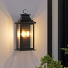 DAKAFUL Outdoor and Waterproof Exterior Wall light,Porch wall lamp with Glass lampshade-Black - 3 of 4