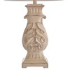 Bokava Table Lamp Distressed Antique White Finish - StyleCraft: Elegant Polyresin Base, Linen Shade, UL Listed - 4 of 4
