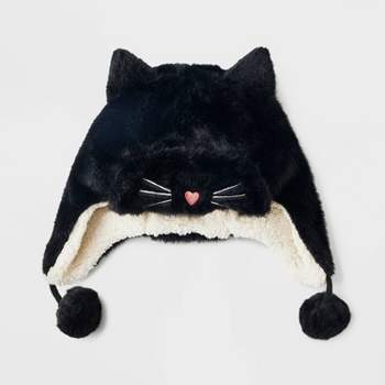 Girls' Cat Trapper Hat - Cat & Jack™ Black